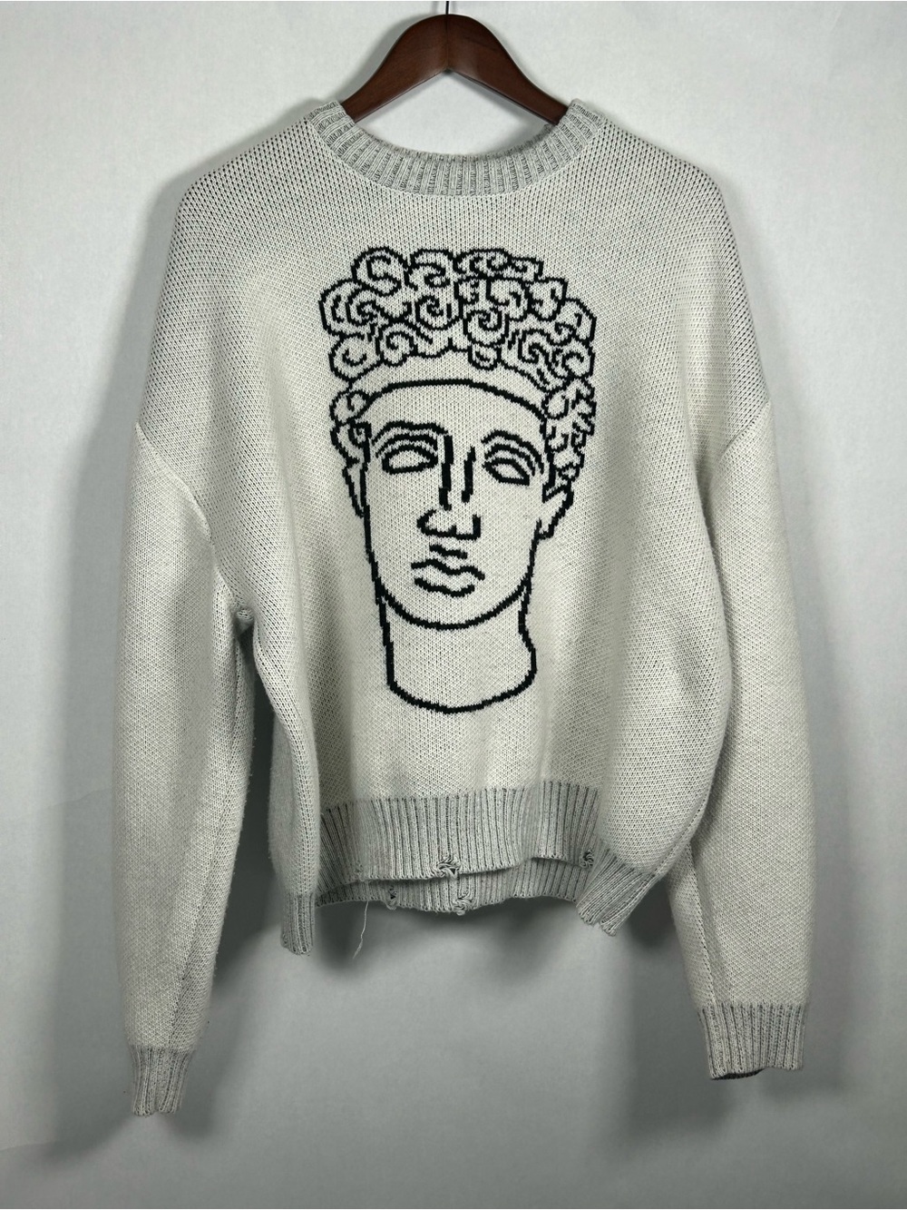 The Met x PacSun Marble Head Cropped Crew Neck Sweater Size M